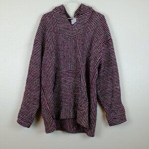 Womens vintage baja surfer beach falsa blanket hoodie sweater size large xl